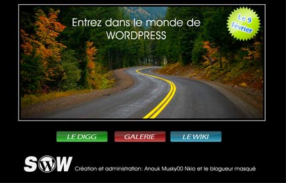 Spirit Of WordPress, page d'accueil